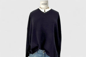 FFC Leichter V-Neck Pullover  "14070" midnight