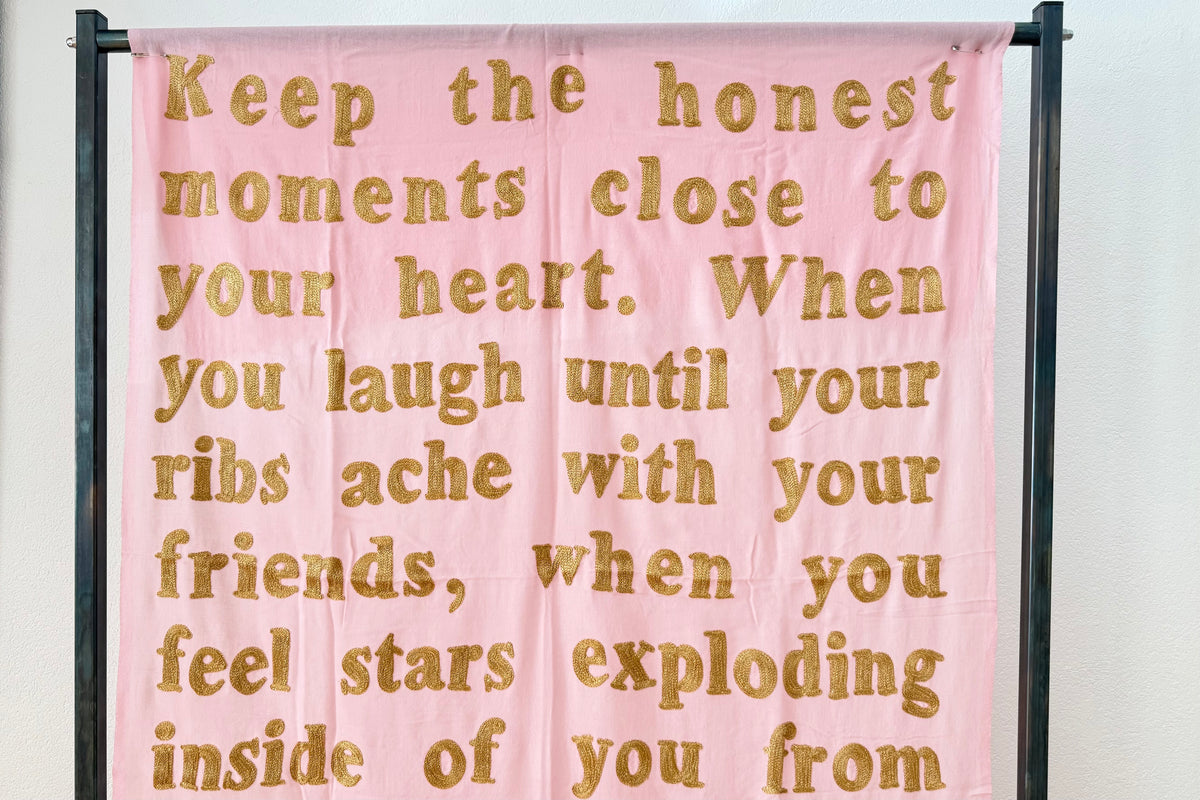 KARIEN BELLE Pashmina "POETRY" rosa