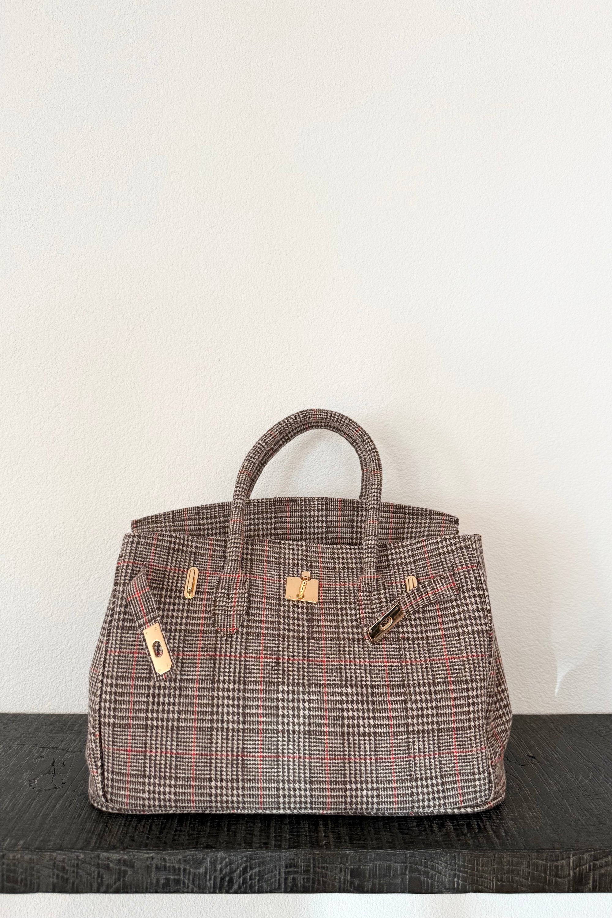 Choice by Réjane Rosenberger Shopper "LBE" check brown/sand