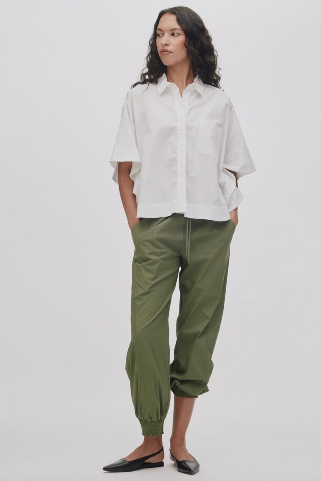 RABENS SALONER cotton shorts "CAITLIN" gray melange