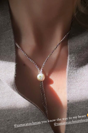 TAMARA TAICHMANN Baumwollkette "Scarlett"  sand/cinnamon/black