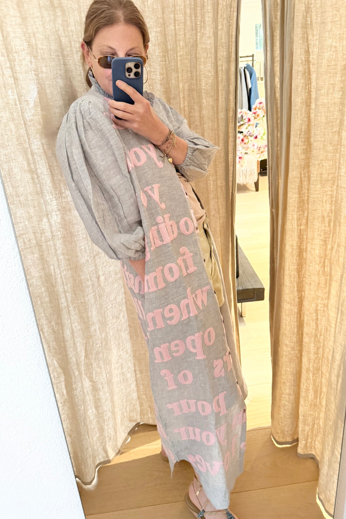 KARIEN BELLE Kimono Kleid "POETRY" fine stripe