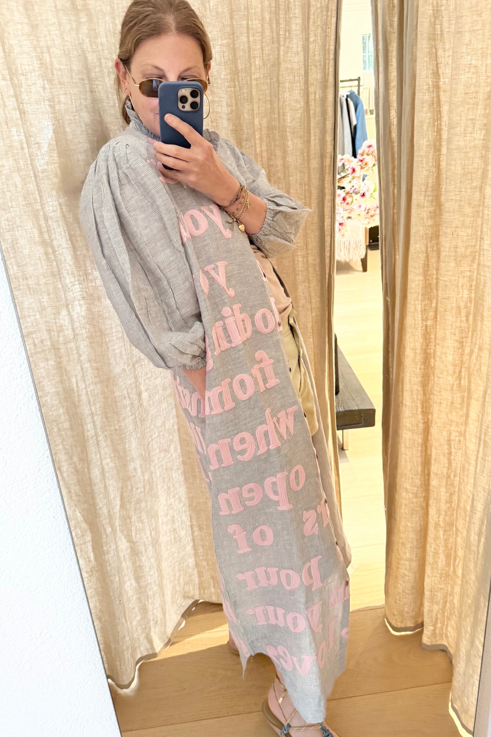 KARIEN BELLE Kimono Kleid "POETRY" fine stripe