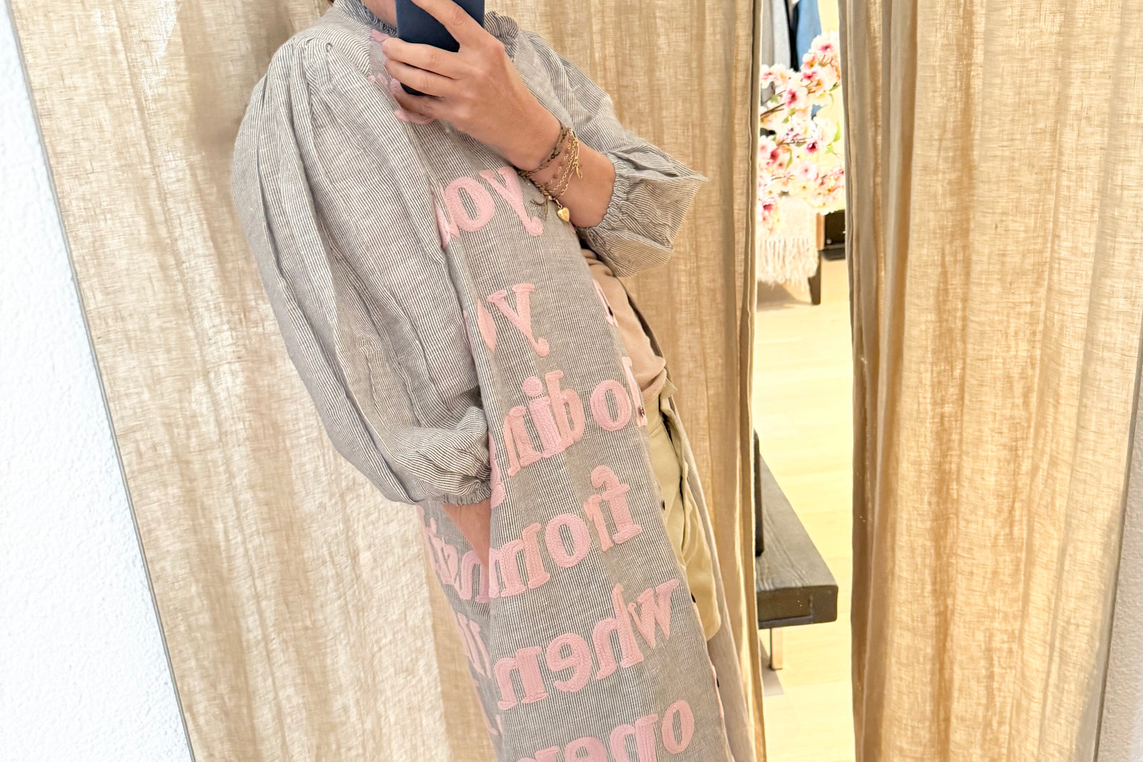 KARIEN BELLE Kimono Kleid "POETRY" fine stripe