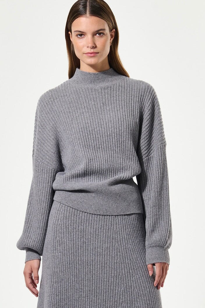 DEA KUDIBAL Strickpullover "SIADEA" grau mélange