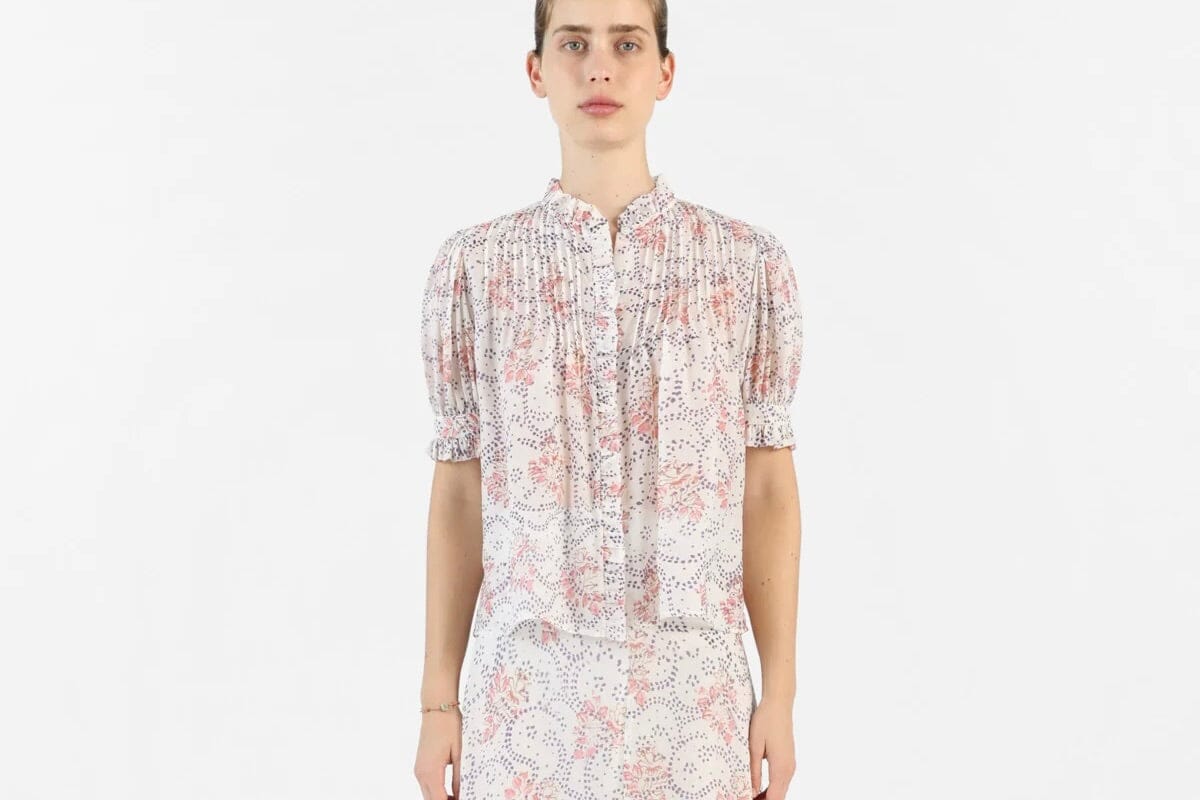 MASSCOB Kurzarmbluse "ELYRIA" berry flower