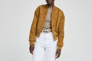 LAURENCE BRAS Lederbomberjacke "BOXE" natural