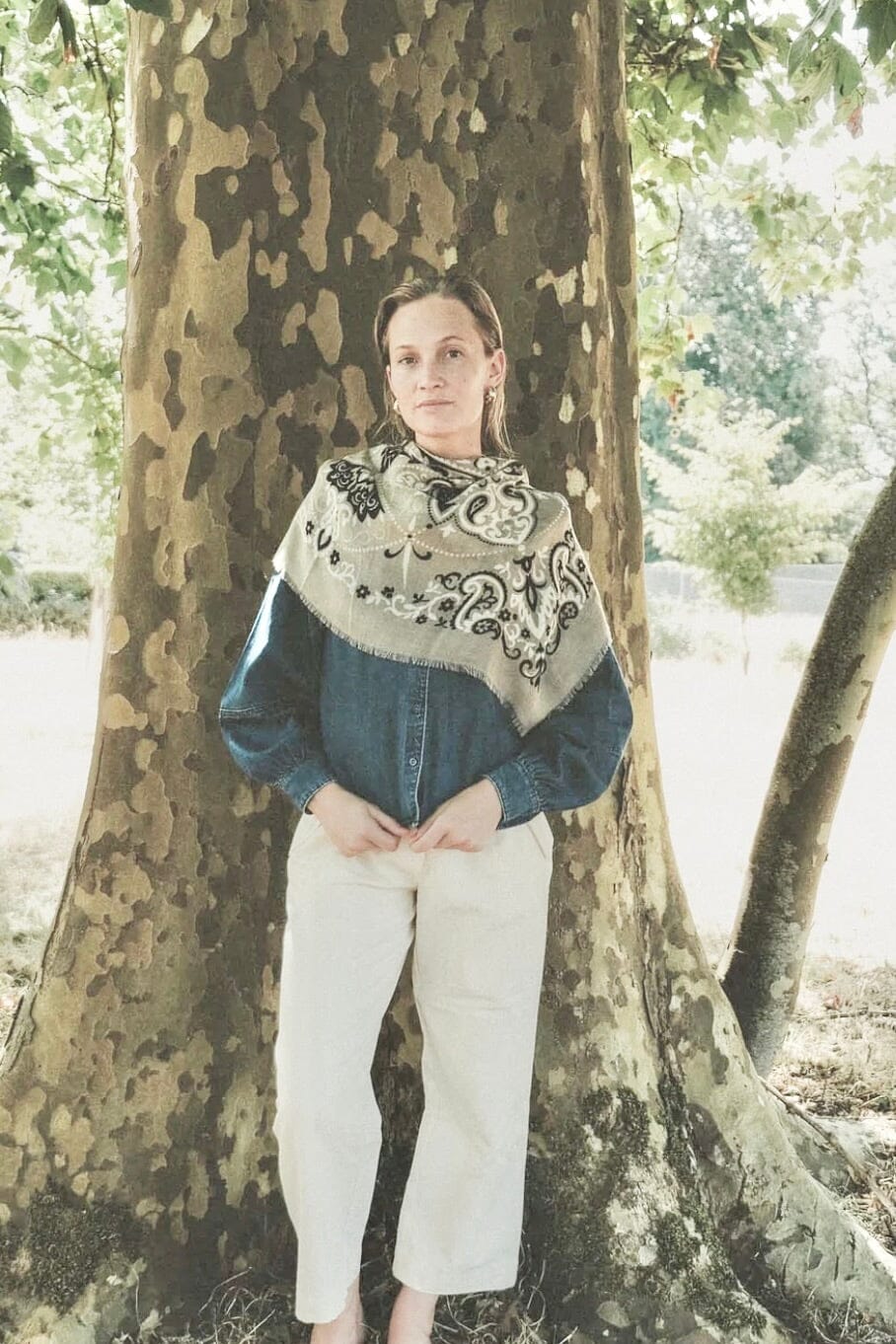MAISON LECOMTE FLAMANT Wool/Cashmere "Scarf" chocolat