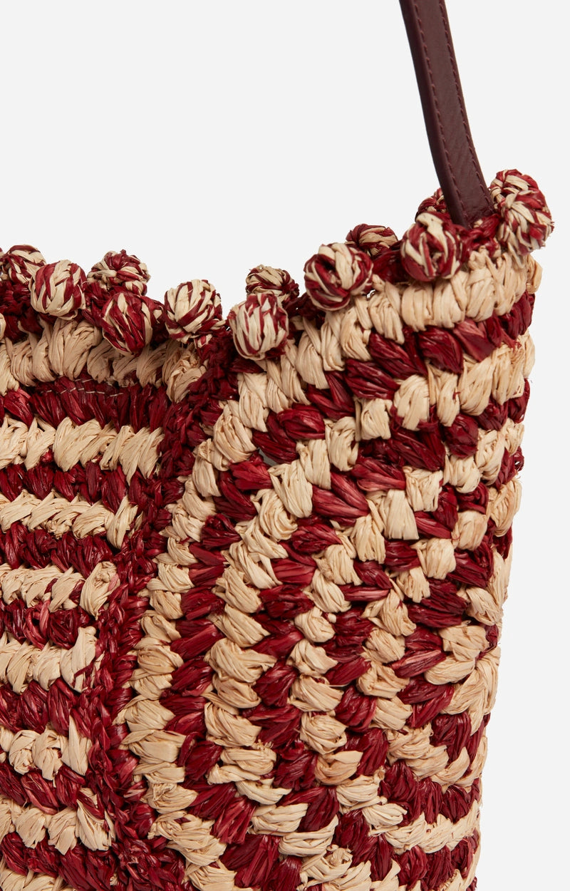 VANESSA BRUNO Raffiabag "Bourse" brown/sand