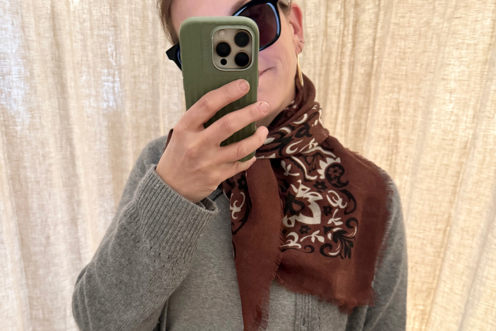 MAISON LECOMTE FLAMANT Wool/Cashmere "Scarf" chocolat