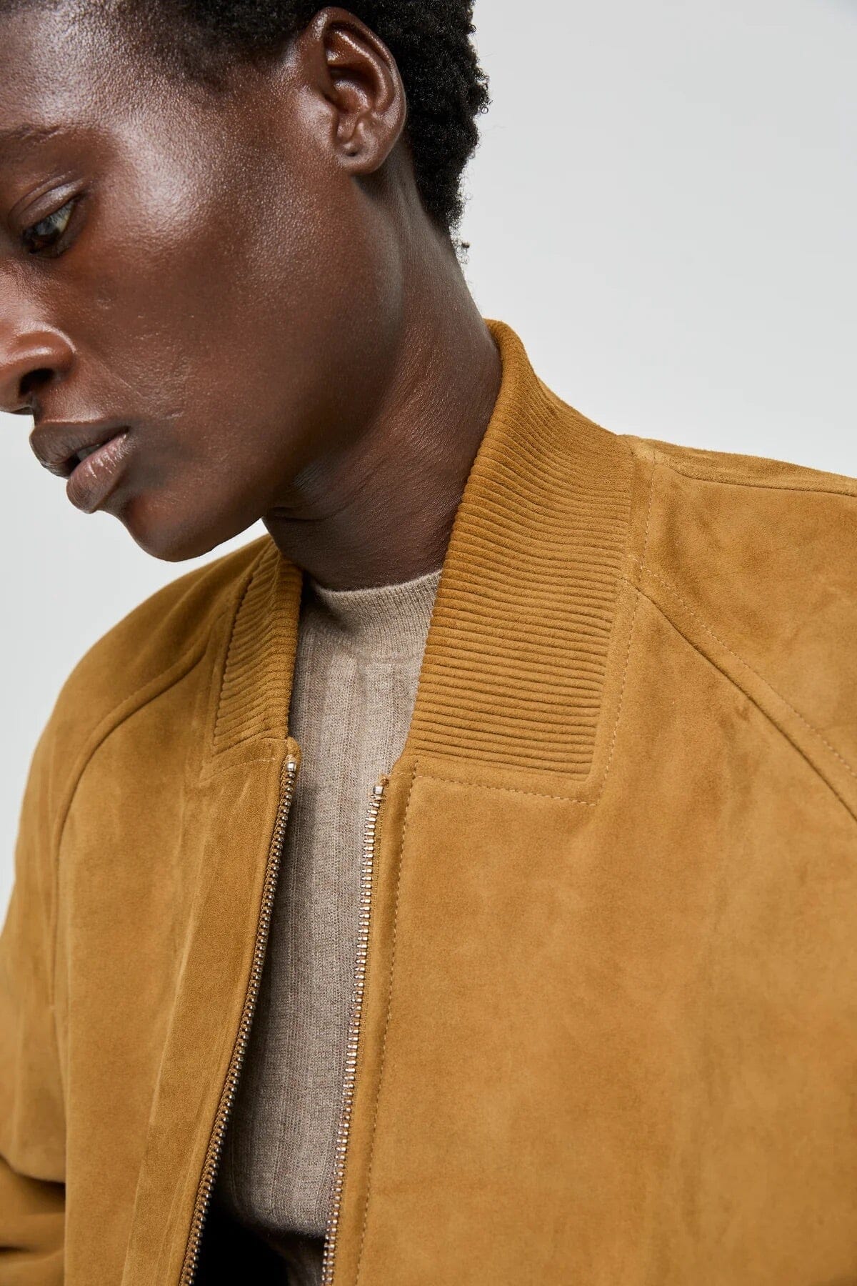 LAURENCE BRAS Lederbomberjacke "BOXE" natural