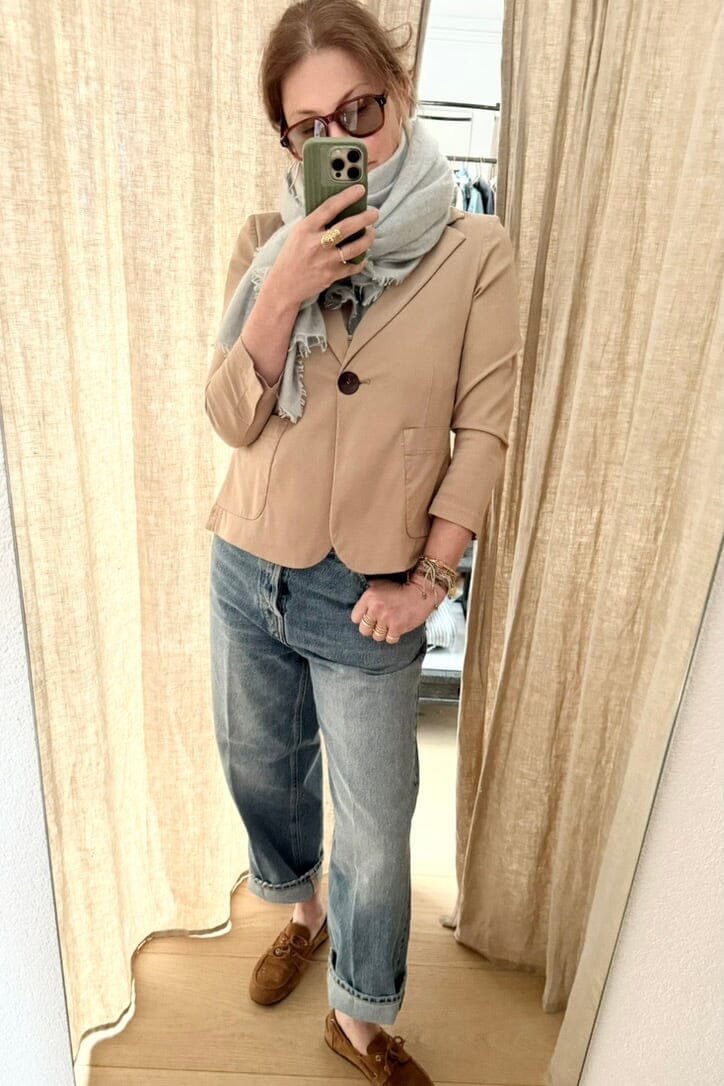 HAIKURE Wide Jeans "BETTY" fog gray