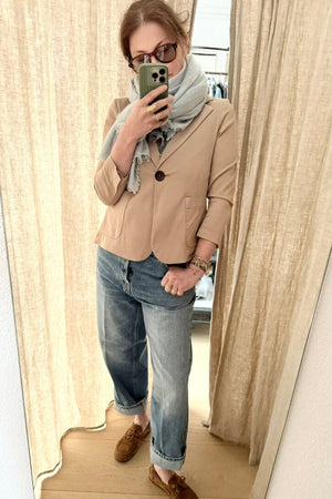 HAIKURE Wide Jeans "BETTY" fog gray