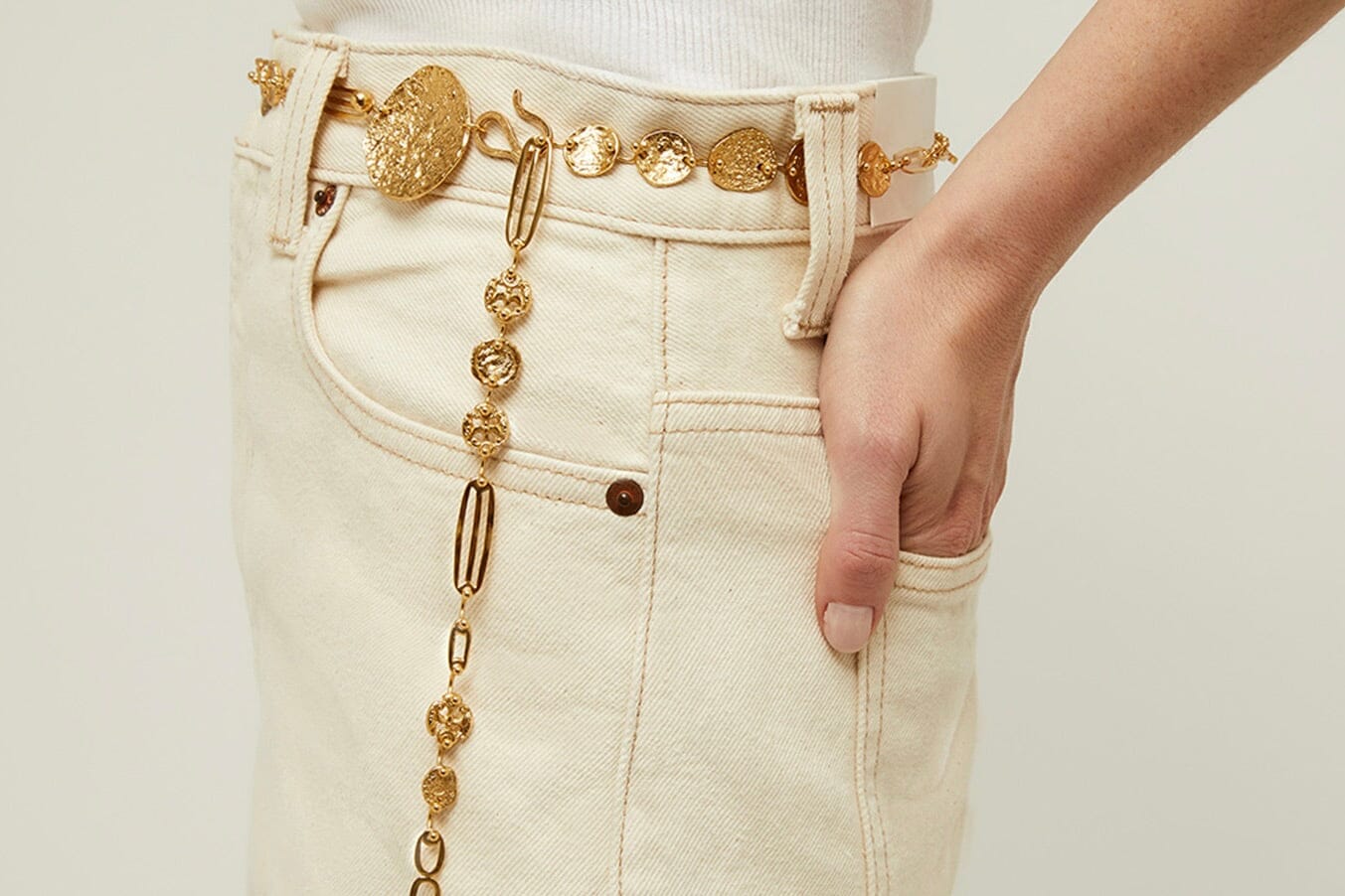 GAS BIJOUX "ECLIPSE" Gürtel in gold