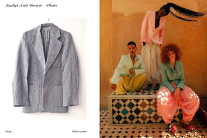 CLARAMONTE Leinenblazer "BOWIE" grey