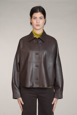 VIA MASINI Lederjacke "JOY" chocolat