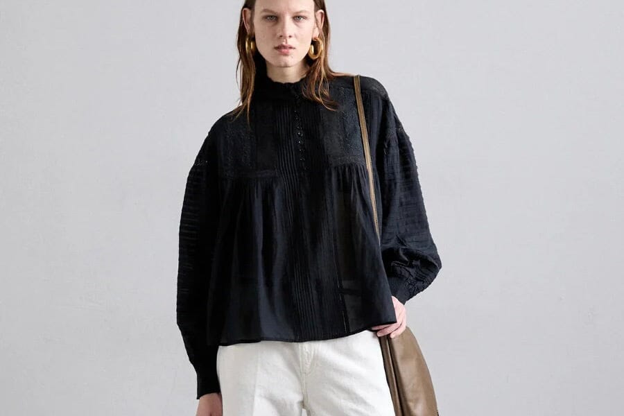 VANESSA BRUNO Baumwollbluse "DAHLIA" schwarz