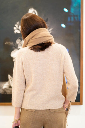 Choice by Réjane Rosenberger Cashmere Blend Pullover "FITTED" sand
