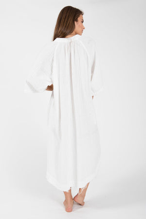 9seed - Tangier Caftan Dress weiss