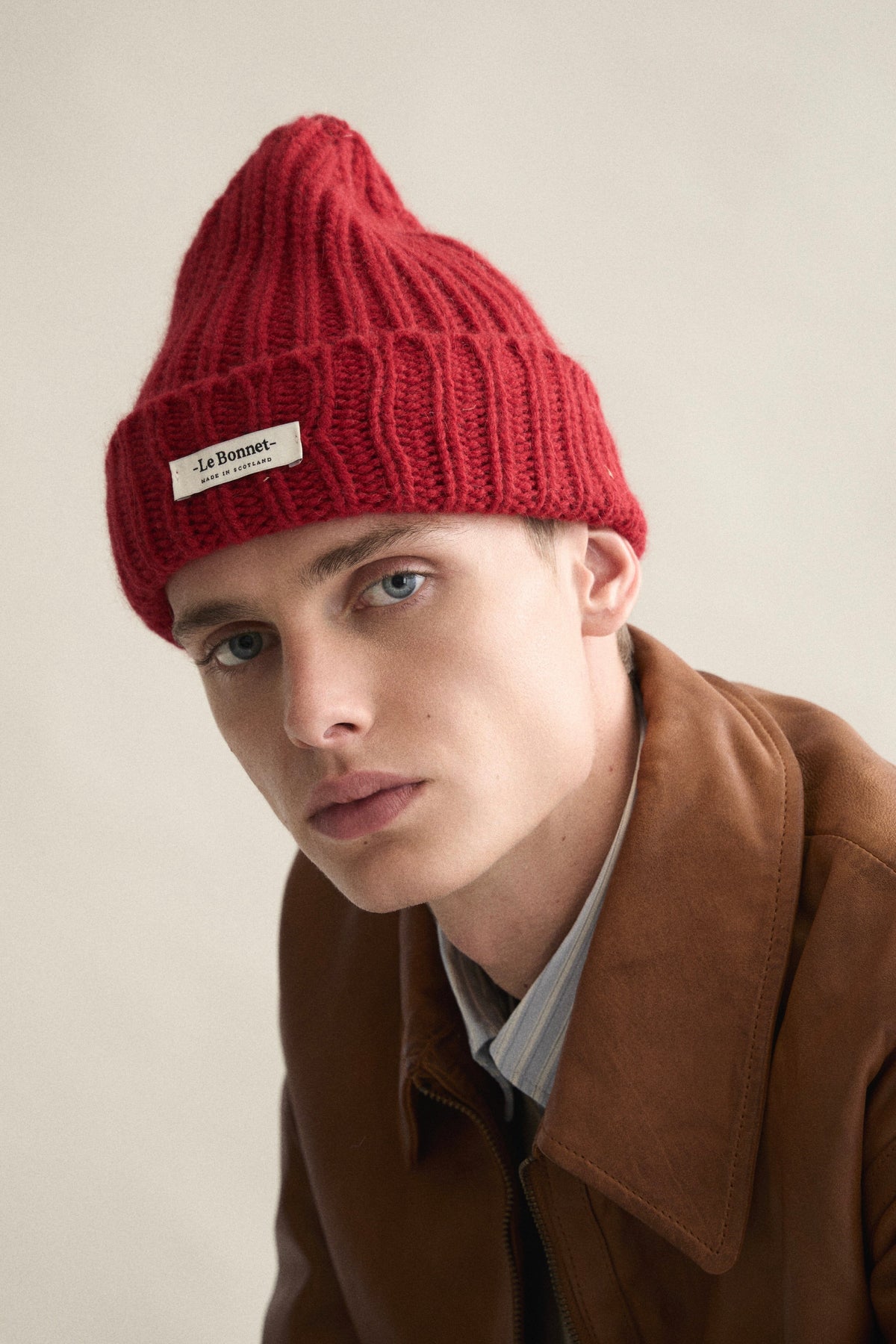 Wool Beanie "Onyx" by LE BONNET