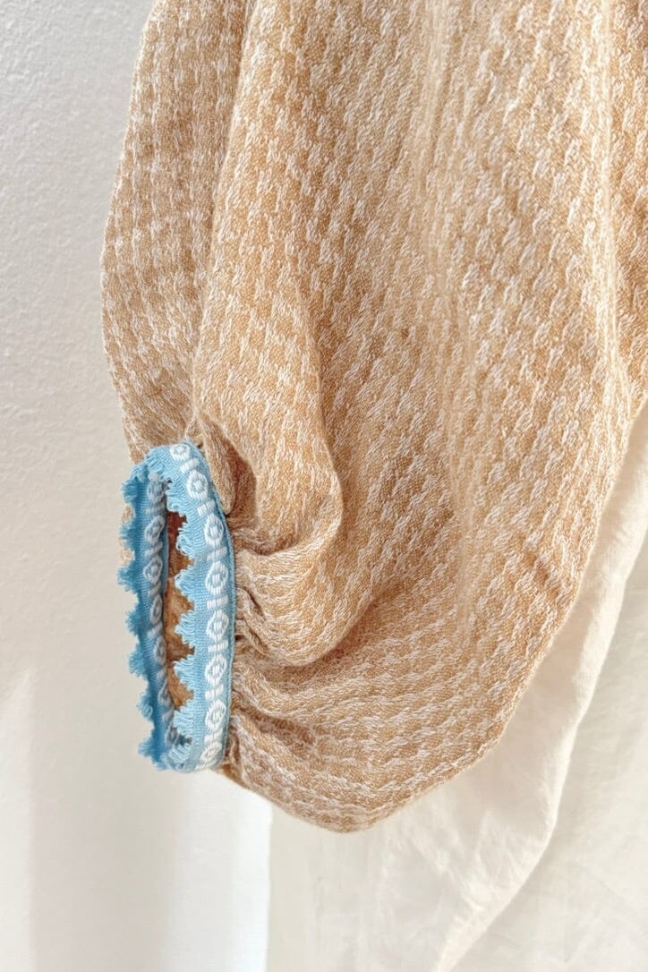 NINA LEUCA Baumwoll/Leinenkleid "ESTELLE" offwhite