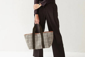 Flanneltasche "Traversée" medium camel check