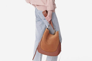 VANESSA BRUNO Ledertasche "Hobo" biscuit