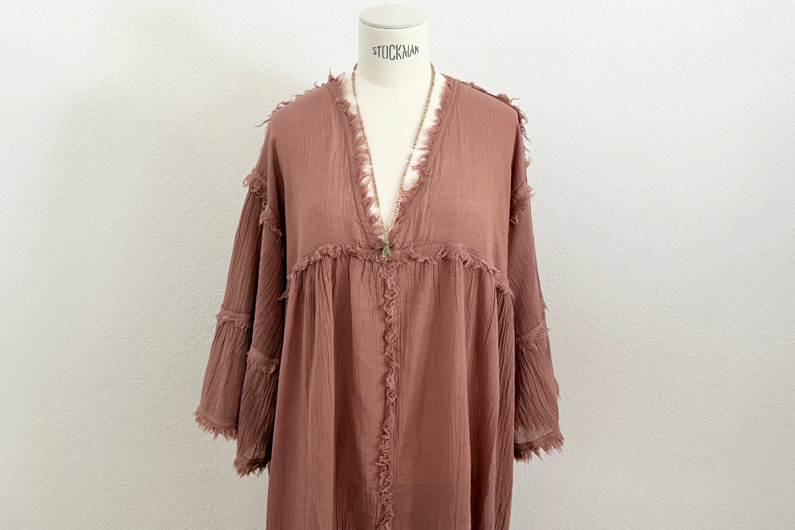 CHRISTIAN ZEN Baumwolltunika "ZINA" Midi rusty