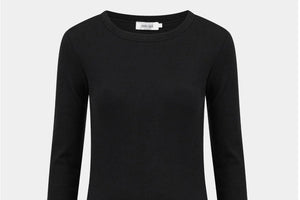 KNIT TED Roundneck Shirt "KALEY" schwarz
