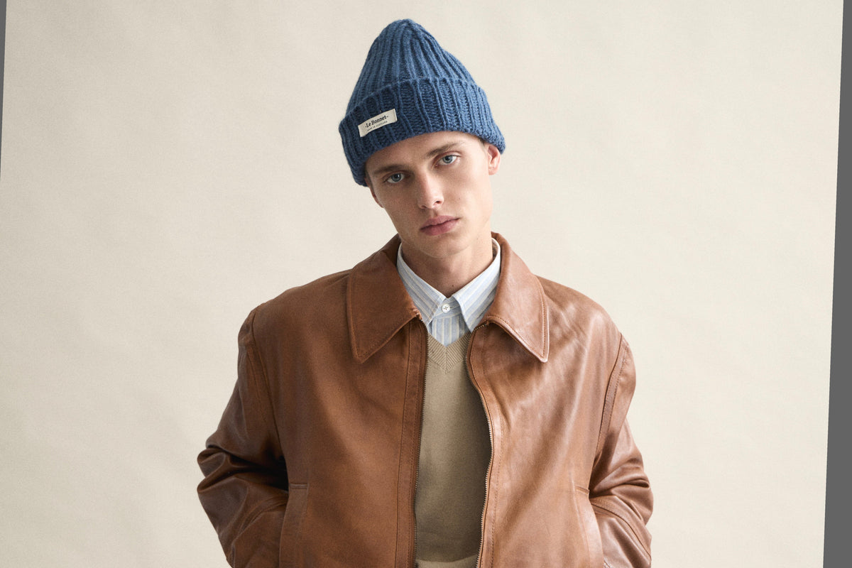 Wool Beanie "Onyx" by LE BONNET