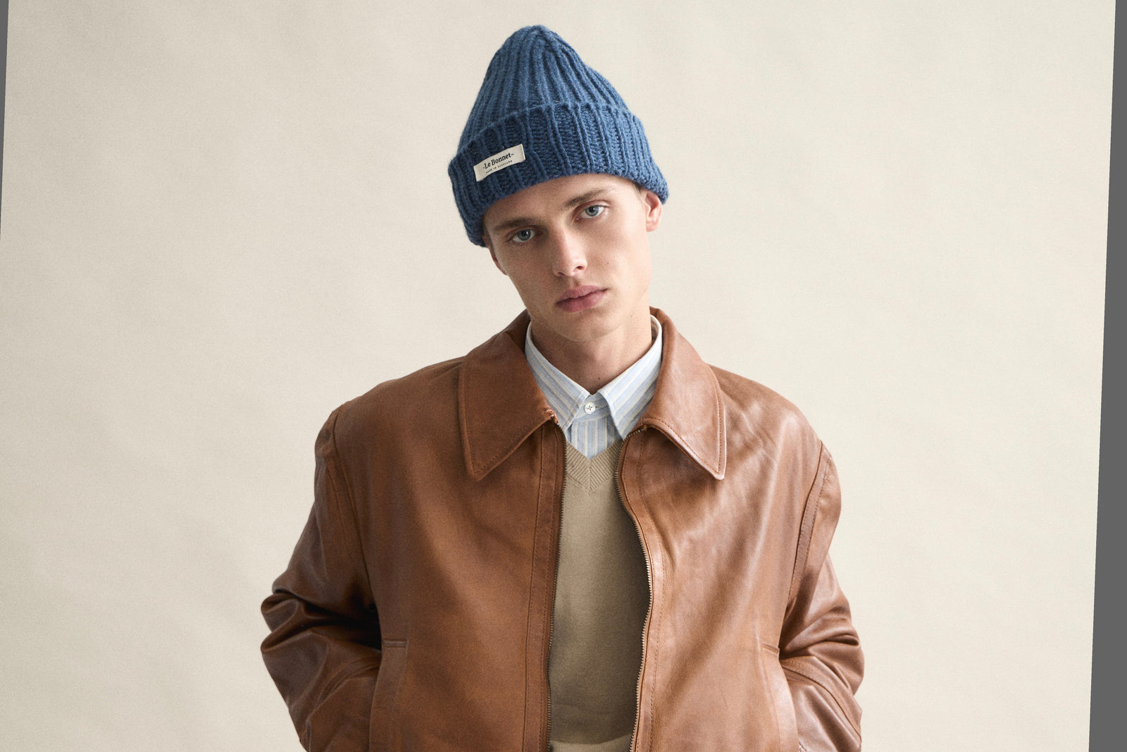 Wool Beanie "Onyx" by LE BONNET
