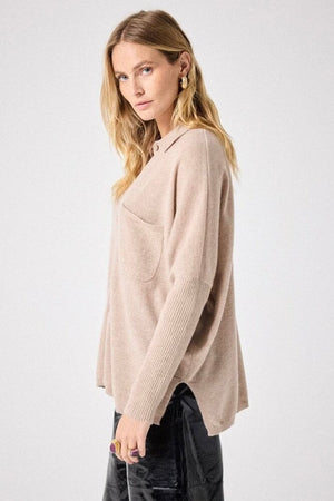 NOTSHY Cashmere Hemd "ANDREA" beige chiné