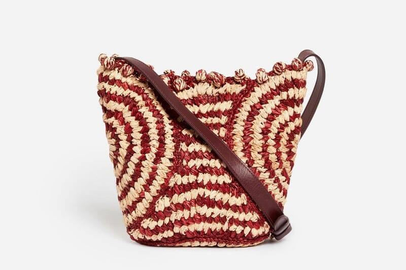 VANESSA BRUNO Raffiabag "Bourse" brown/sand