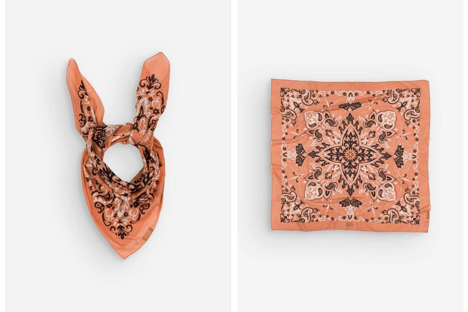 MAISON LECOMTE FLAMANT Baumwollschal "Bandana" coral