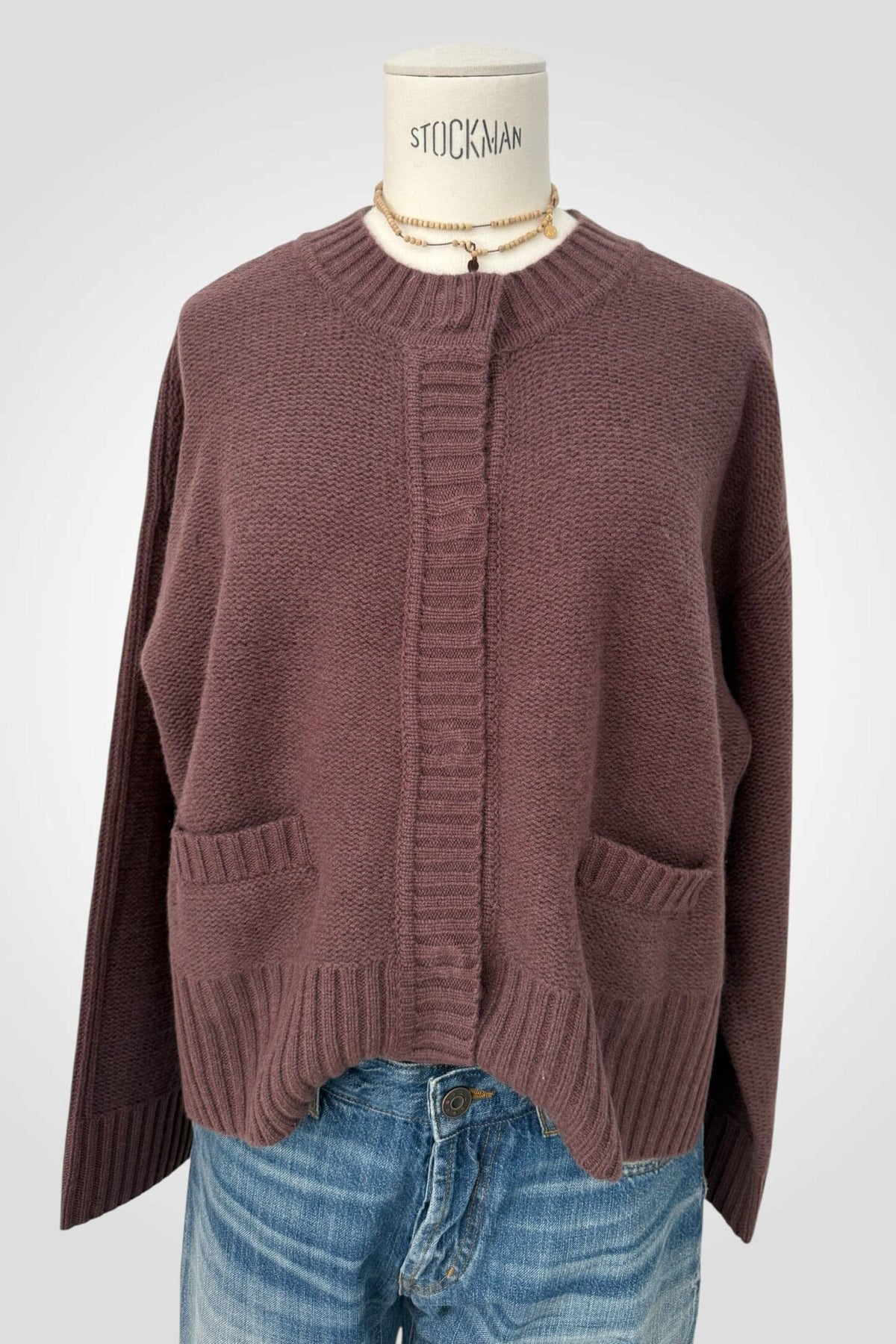 FFC Strickcardigan "14093" brown/aubergine