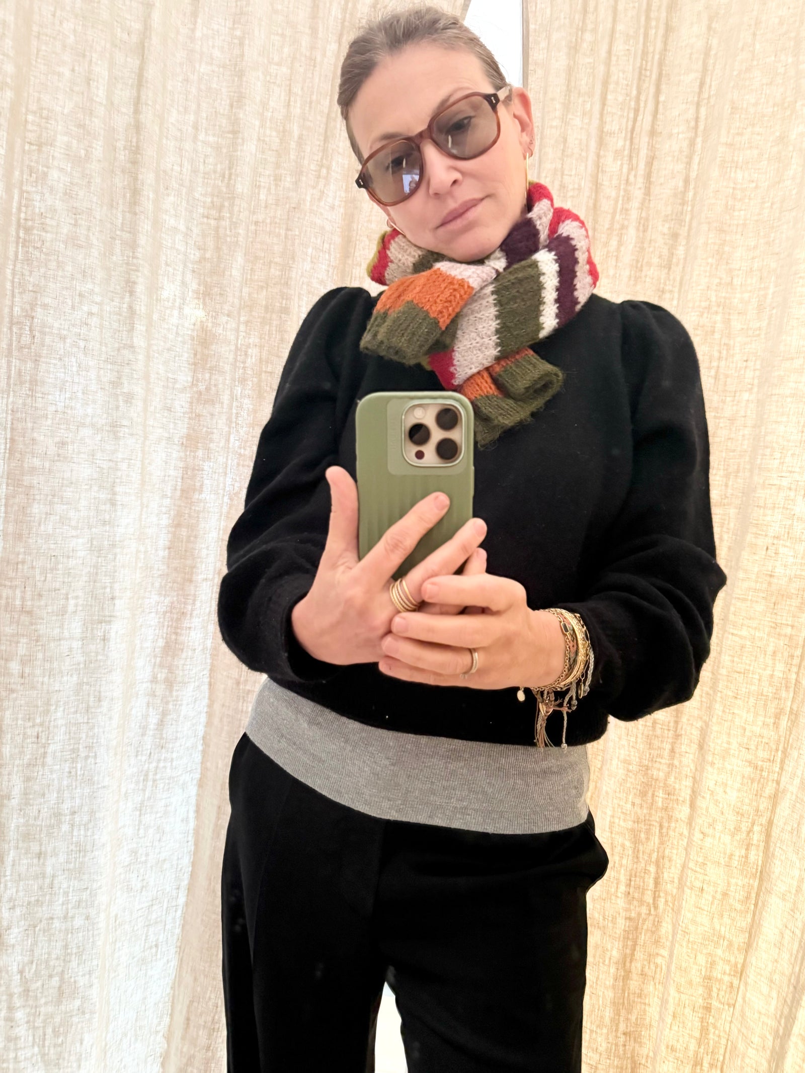 VELVET Strickschal multicolor