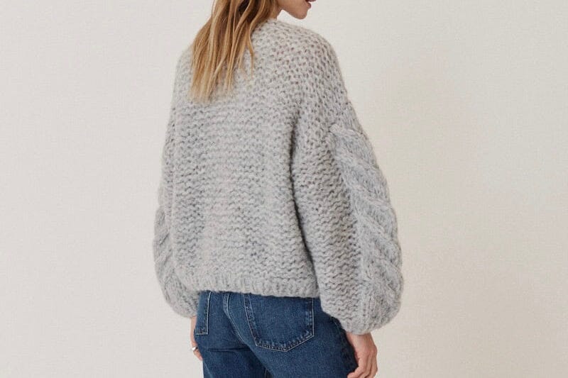 MAIAMI Fleecy Alpaca Bomber Cable grey