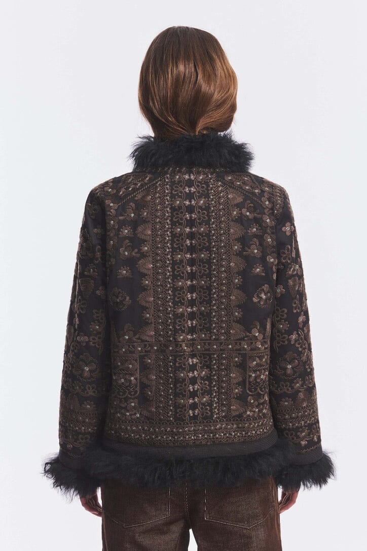 ANTIK BATIK Jacke "Sando" schwarz bestickt