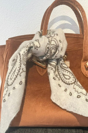 VON GOAT Cashmere Bandana "CALVIN" blau/grau