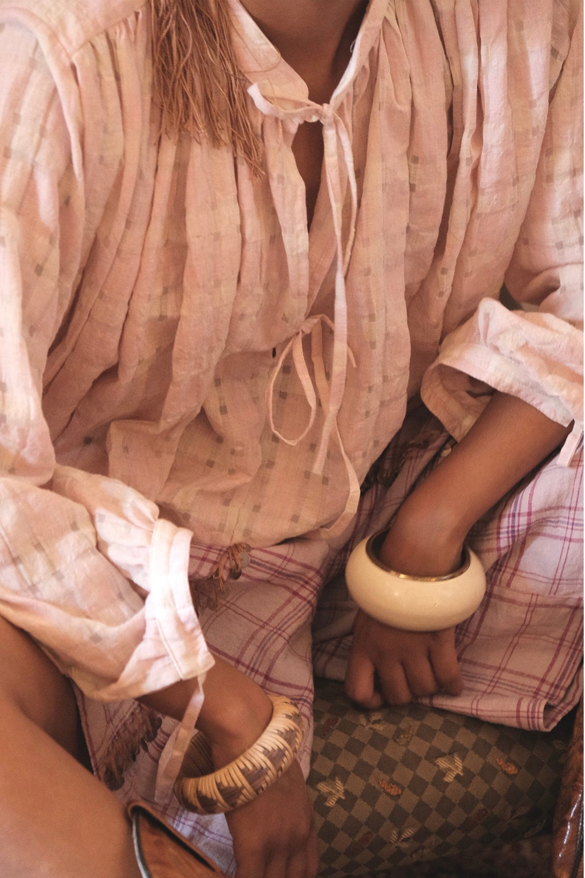 CLARAMONTE cotton blouse "Nina" patch black