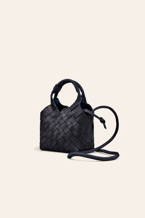 CALAJADE Leather shopper "MISU" MINI - black