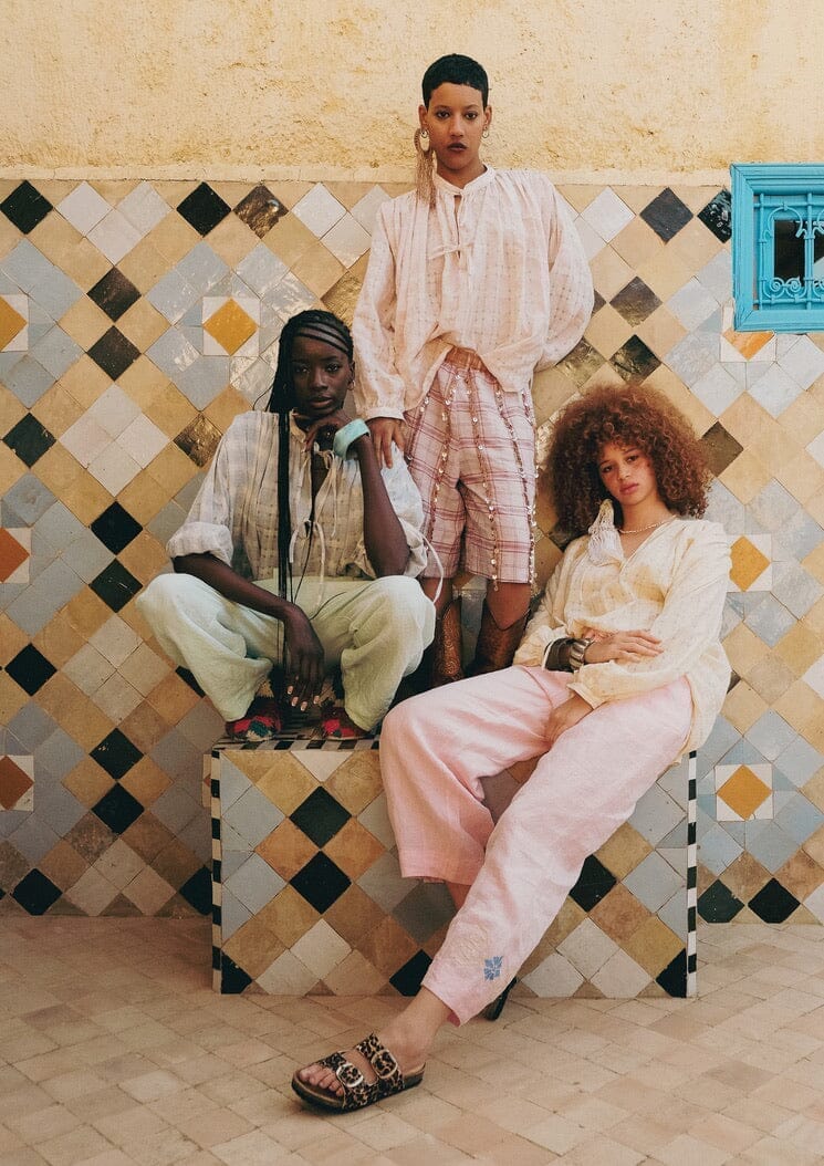 CLARAMONTE cotton blouse "Nina" patch black