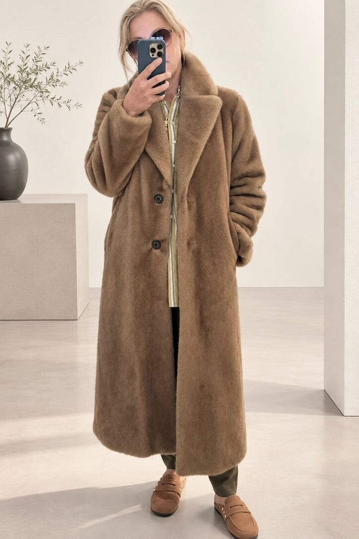 HELMUR Fakefur Mantel "VICTORIA" cannella