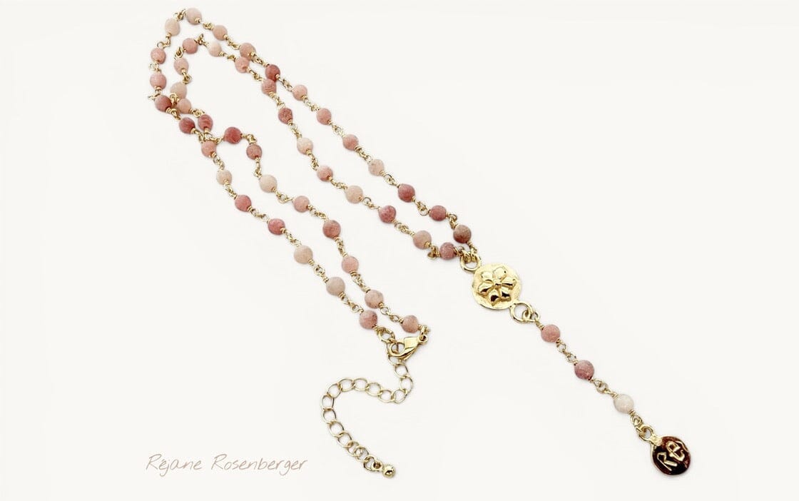 REJANE ROSENBERGER DESIGN Silber-/Stein Rosenkranz "Ninette" div. Steine