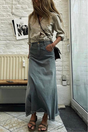 HAPPY HOUSE La Jupe "JACINTHE" gris doux