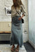 HAPPY HOUSE La Jupe "JACINTHE" gris doux