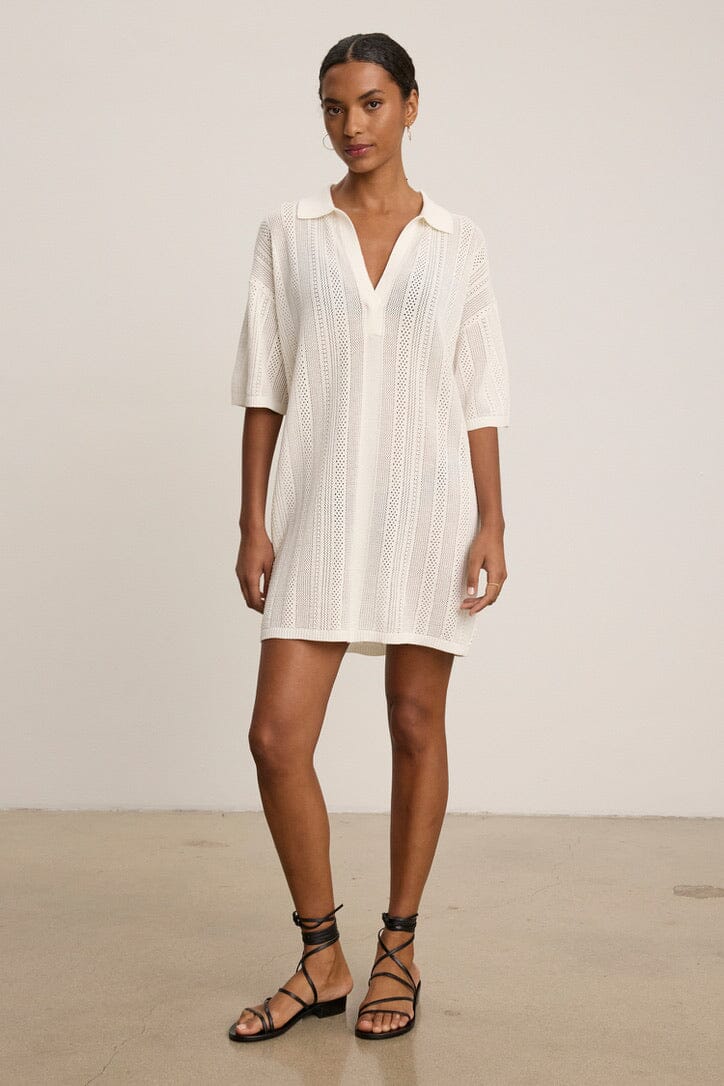 VELVET Baumwollkleid MILA07" off-white