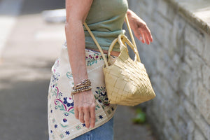 CALAJADE Ledershopper "MISU" MINI - butter yellow