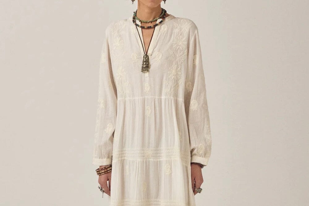 MAISON HOTEL Baumwollkleid "LALA" off-white