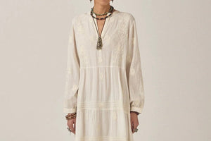 MAISON HOTEL Baumwollkleid "LALA" off-white